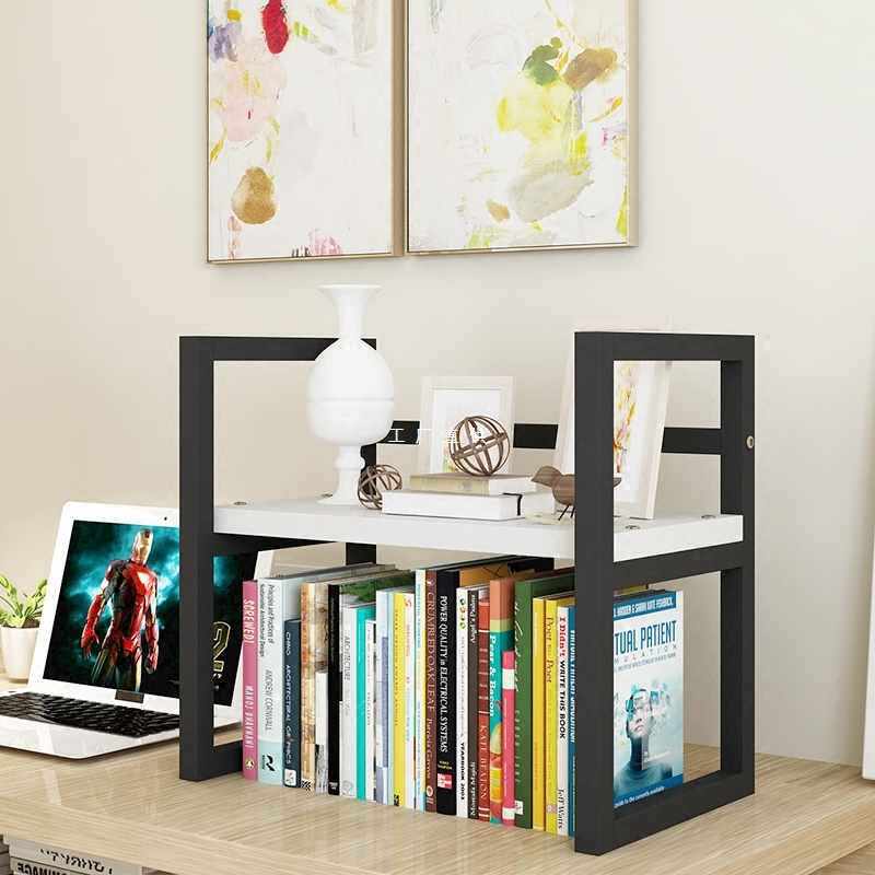 ft放打印机置物架桌上书架简易学生桌面小书柜办公室收纳架子多功