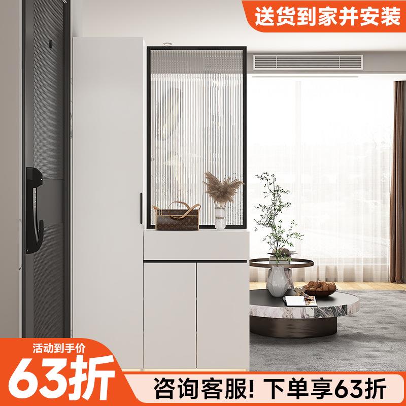 入户玄关柜进门客厅隔断边柜现代轻奢高档鞋柜屏风柜一体间厅门厅