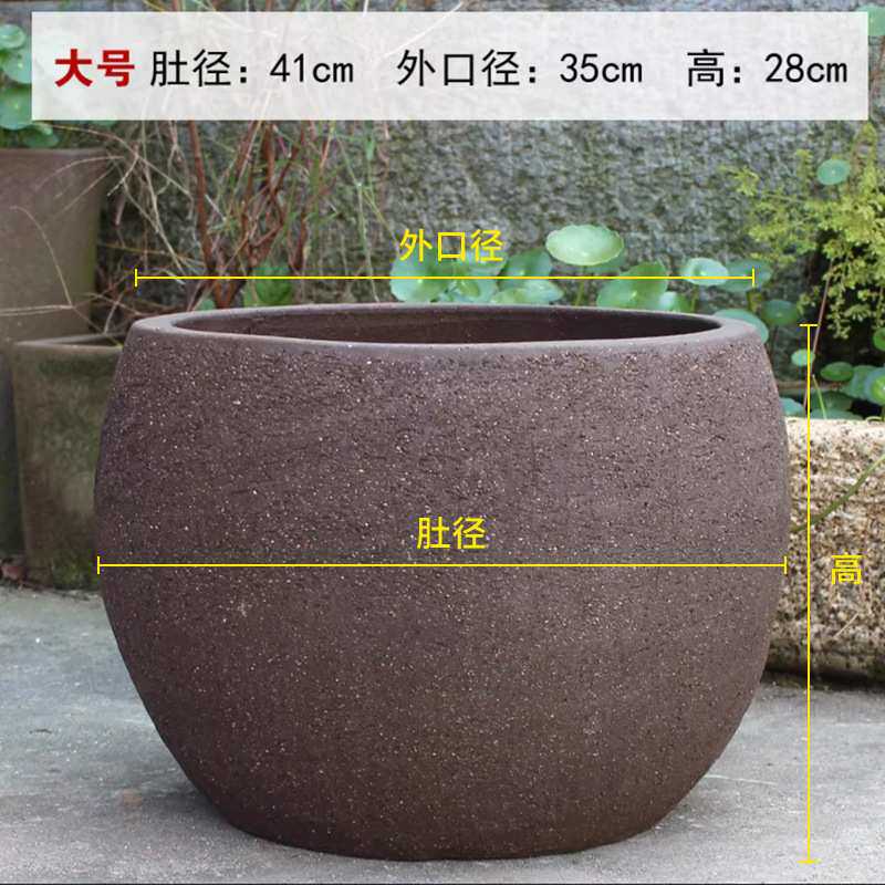 包邮紫砂花盆长方形马槽简约北欧风家居摆设酒店办公室紫砂花盆