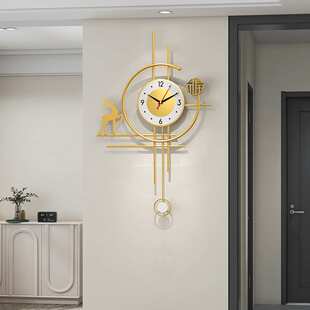 创意网红客厅挂钟2025新款现代简约大气钟表高档时尚装饰挂墙时钟