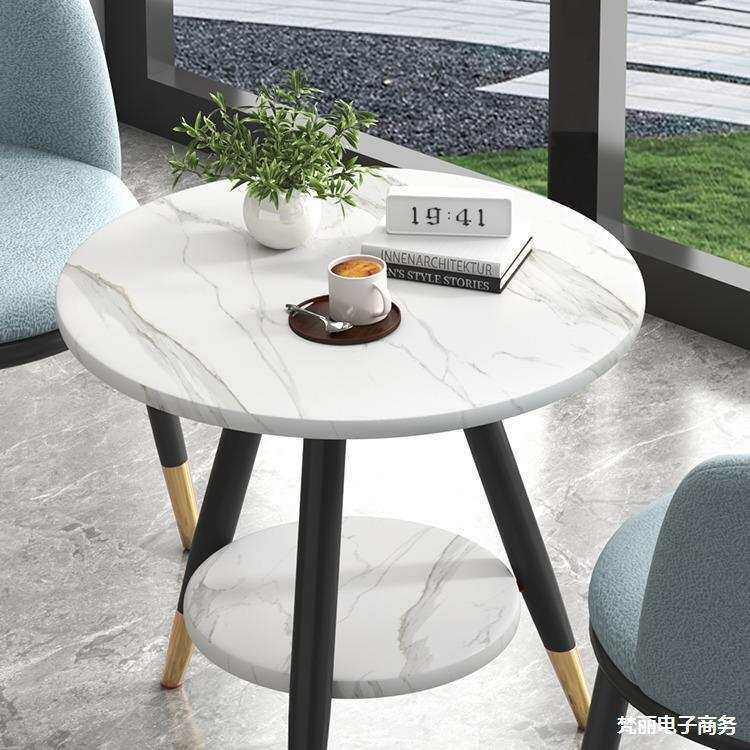 阳台小茶桌卧室休闲小圆桌椅三件套装酒店接待桌椅组合一桌二