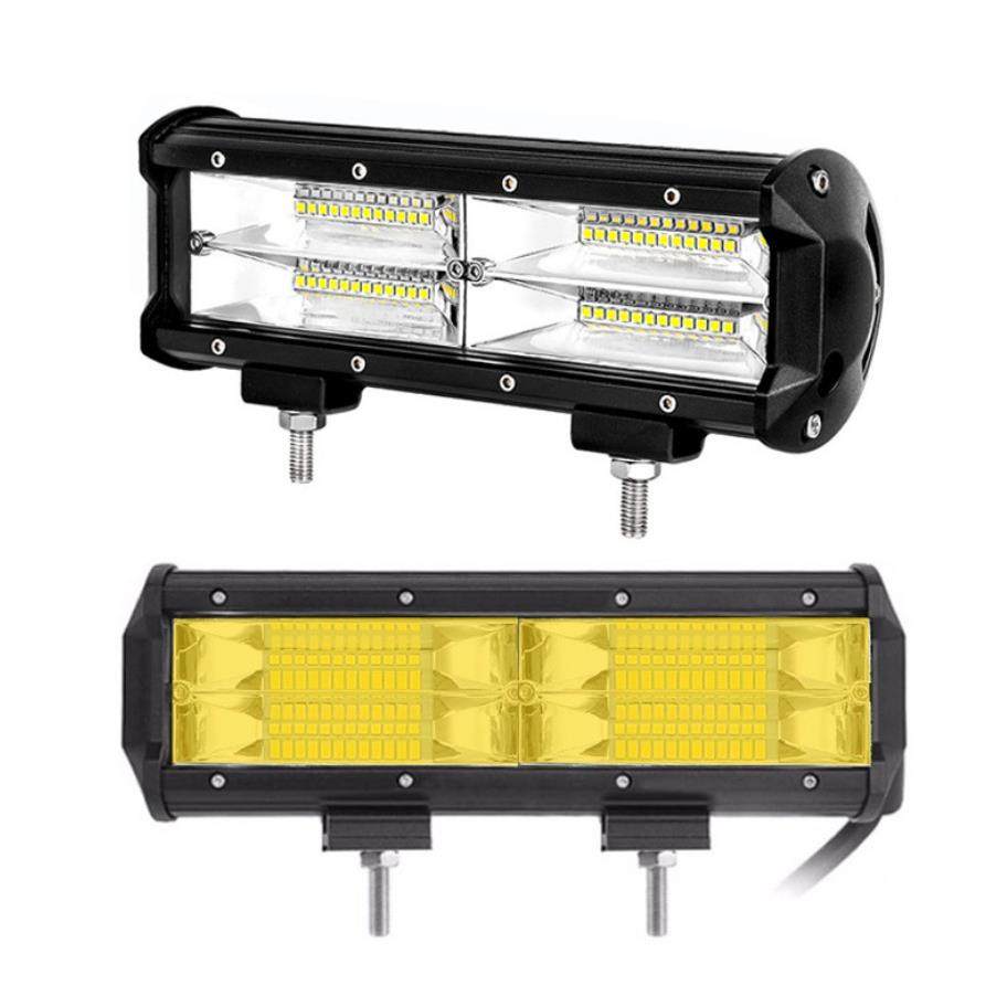 白光黄光 144W 48LED 汽车长条工作灯 越野车射灯 车顶灯中网灯