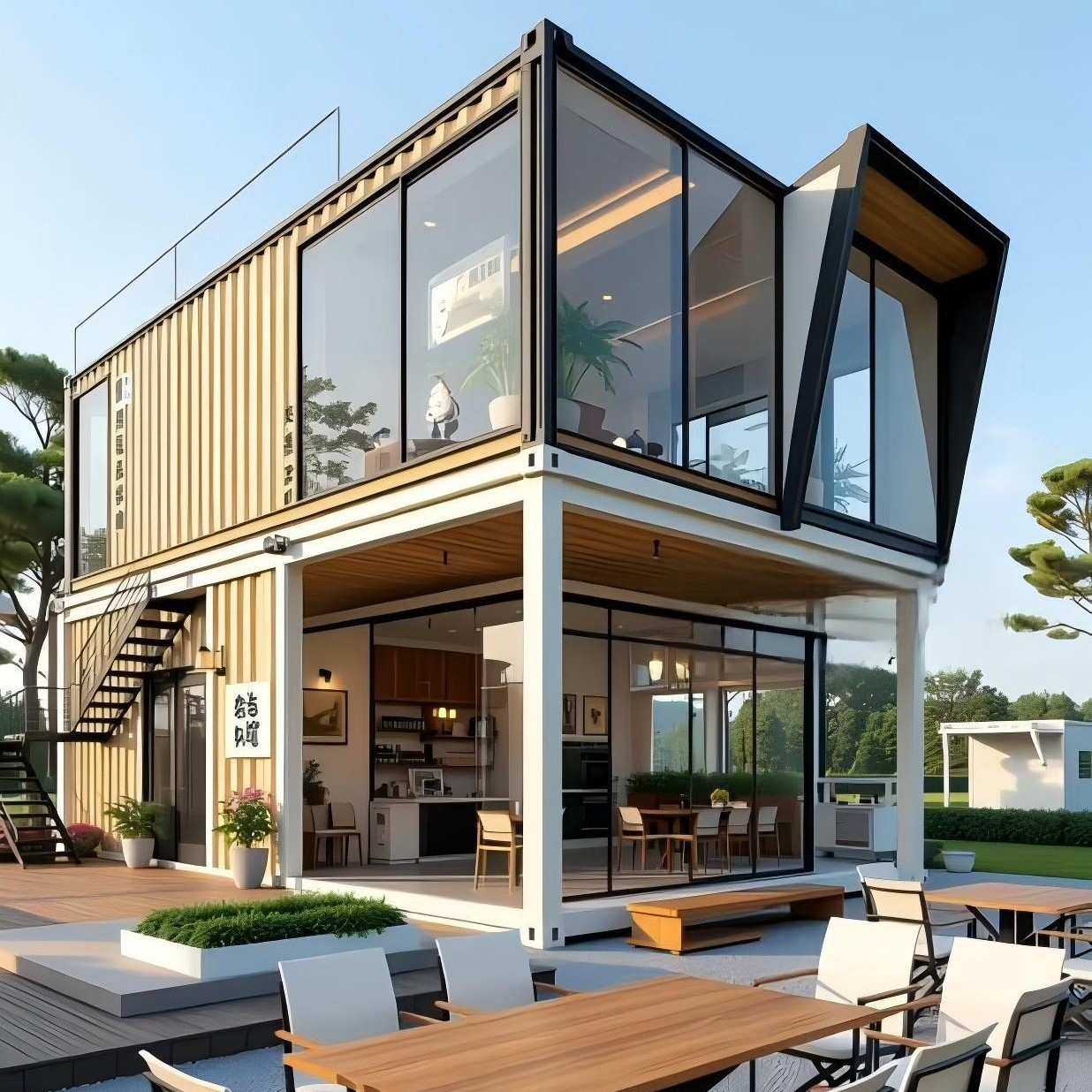 辽宁工厂别墅集装箱街区规划商业街店铺工业风售楼处办公室