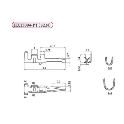 HXH红星SZN-PT 冷压连绕端子连接器 1.5mm   15004-PT 一卷8000只