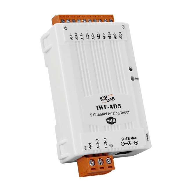 泓格WIFI通讯5通道模拟量输入tWF-AD5支持ModbusTCP
