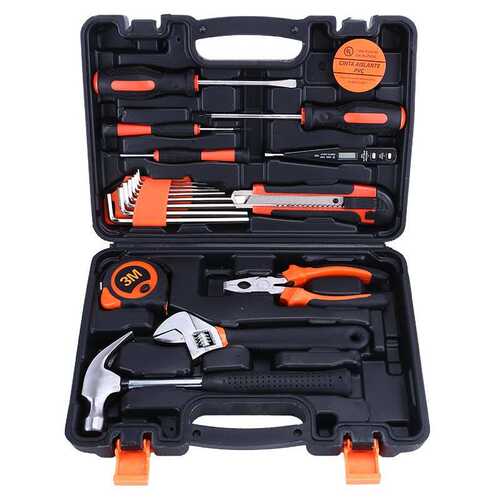 厂家直销19件螺丝刀家用工具套装工具箱礼品五金工具箱