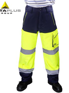 DELTA代尔塔404013荧光工装裤防风防雨工作裤2级反光煤矿警示裤