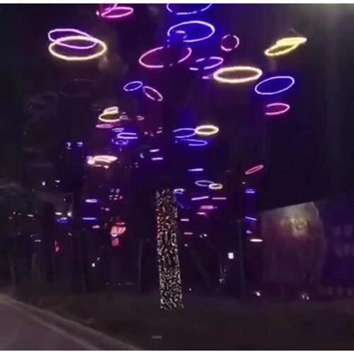 LED光环户外防水造型灯树灯挂件道路景观庭院装饰广场节日亮化灯