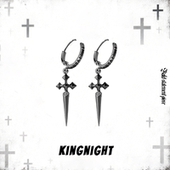 夜王 S925银黑金十字耳坠男女暗黑高级感男耳钉男女银耳环耳饰女