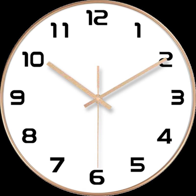 轻奢圆形欧式时尚个n性钟表卧室客厅用简约创意石英钟挂钟教室用