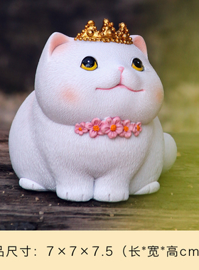 原创可爱小猫钓鱼花园流水v装饰摆件庭院假山造景树脂工艺品摆设