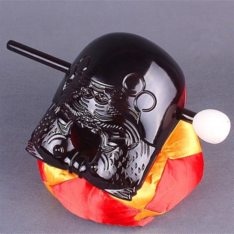 佛俱用品助念法器2寸3.5寸v4寸 5寸木鱼念佛专用送垫子 佛音超好