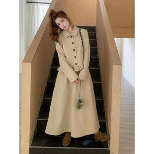 芊芊粉丝专享 卡其学院风YT 珩绣春款 套装 W601 收腰秋冬时尚