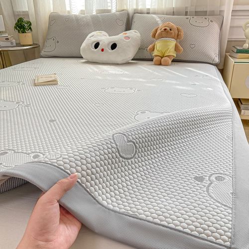 夏天冰豆a豆凉席三件套2025新款凉感空调床单席可水洗单人夏凉软