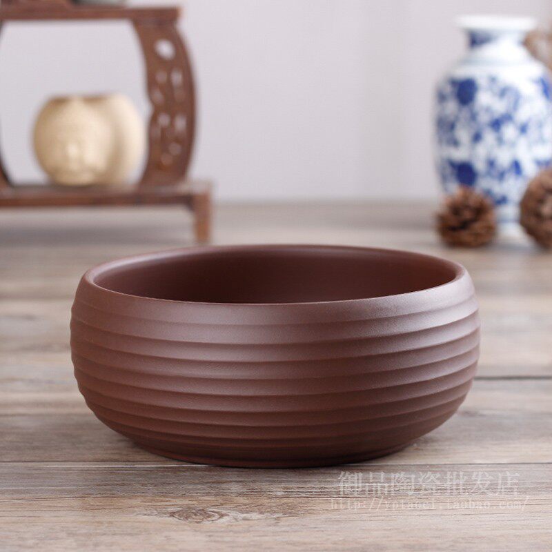 紫砂茶洗 大号功夫陶瓷盆栽洗碗茶道配件笔洗杯洗烟灰缸宜兴茶具