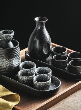 酒具单个酒杯酒壶陶瓷轻奢高档简约复古温酒器高级感烧酒分酒器