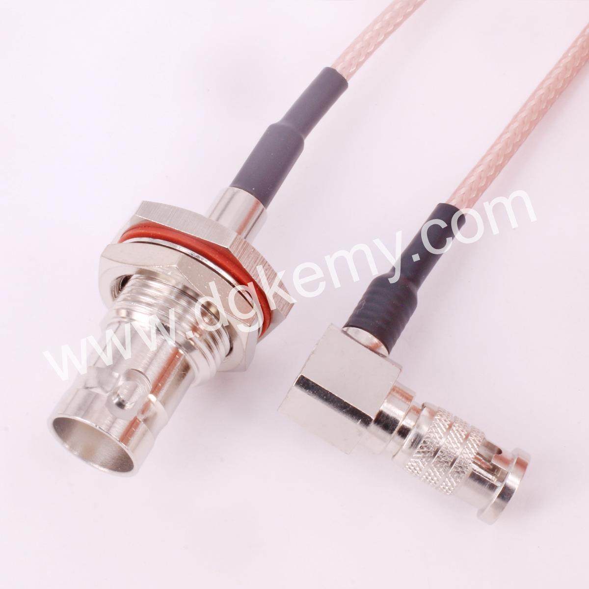 Mirco BNC弯公头转BNC直母防水RG-179HD BNC-JW1.0/179/BNC-KY1.0