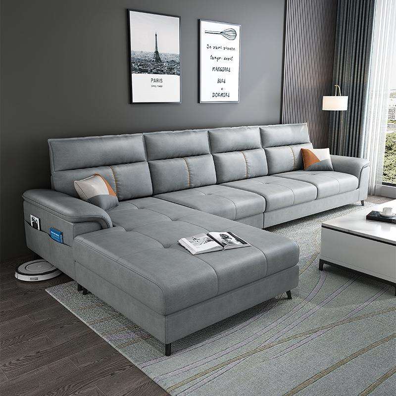 布艺沙北欧发现代简约免洗科技布沙发客厅实木沙发小户型3.6m组合