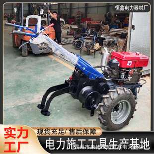 6吨手扶绞磨机电缆牵引机5吨8吨双滚筒拖拉机绞磨拉线机