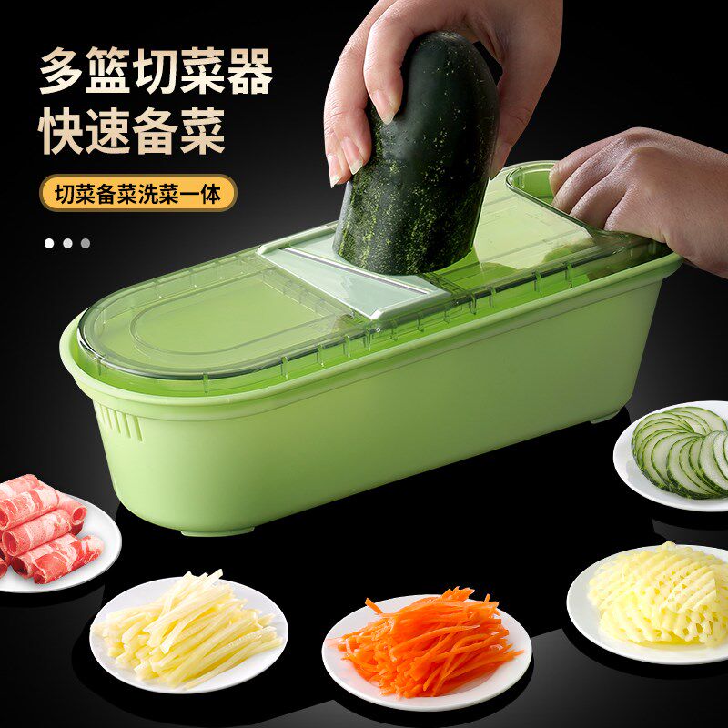 多功能切菜神器擦丝切丝机土豆丝刨丝器家用不锈钢厨W房切片不伤