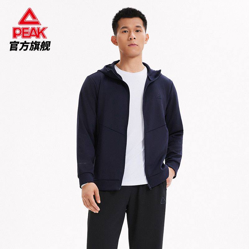 匹克官方正品外套男新款户外连帽卫衣运动夹克休闲百搭拉链外套