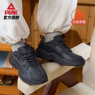 匹克棉鞋男女鞋加绒保暖厚底增高复古潮流走路休闲运动鞋官方正品