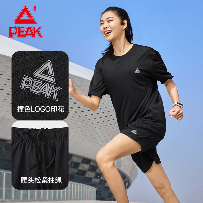 匹克速干短袖男女款运动套装2026夏季薄款情侣运动服宽松舒适透气