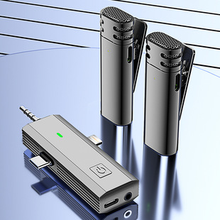 直播专用麦克风三合一相机拍摄收音麦手机降噪领夹麦主播声卡3.5