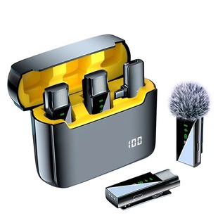 1拖2带仓麦克风夹领式无线淘宝直播专用手机降噪收音麦拍视频话筒