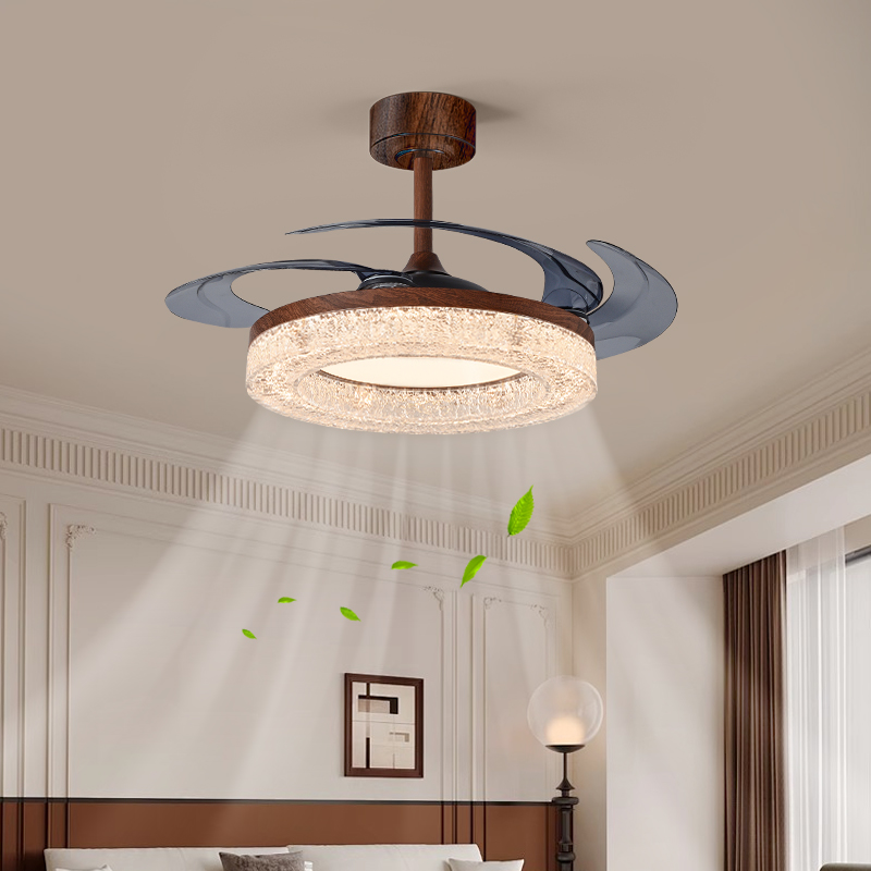 餐厅风扇灯客厅轻奢高级感意式极简大气卧室2025新款电扇房间灯具