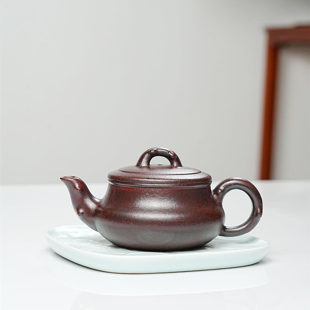 家用泡茶壶原矿铁血红砂树桩竹节壶手工茶具套装宜兴正宗紫砂壶