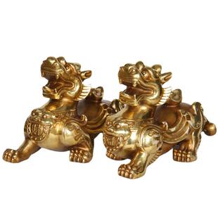 杨铜记 铜貔貅 福站貔貅摆件工艺品用品 财富貔貅 财福貔貅