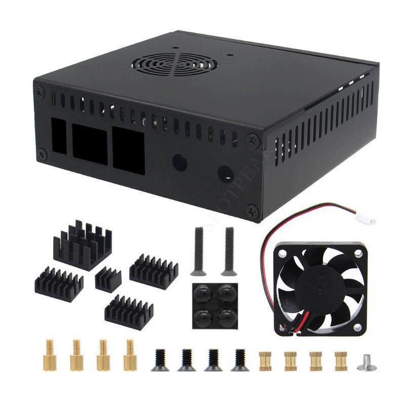 香橙派Orange Pi 5/5B金属外壳N506支持安装风扇双重散热