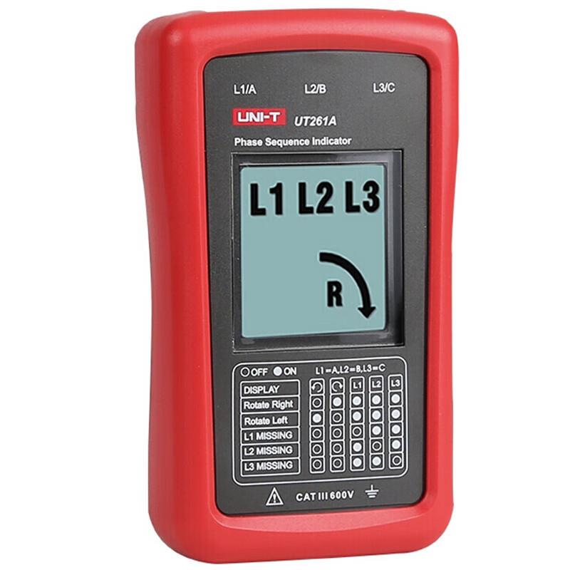 UNI-T优利德非接触式三相交流电相序及马达转向仪相位表UT261A