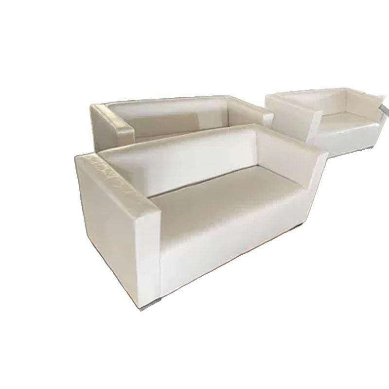 会议室办公小白沙发茶几组合会客接待室沙发贵宾前排会展活动沙发