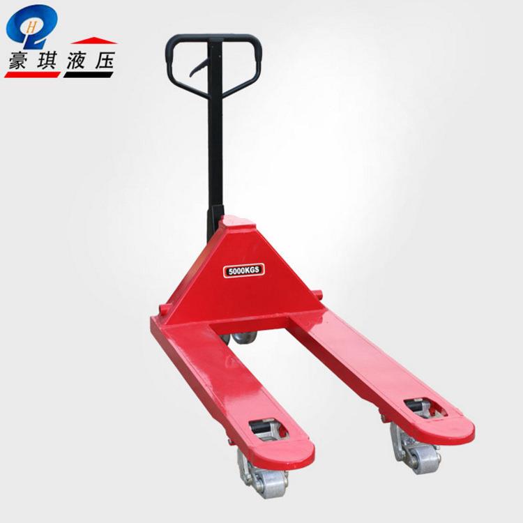厂家CBY手动液压搬运车仓库装卸运输拖车手动液压叉车2t