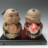 开石 公仔 宝宝工艺品心湾童陶瓷趣