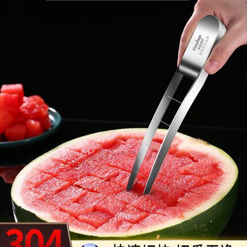 16分30取吃切丁神器果不锈钢块多功能器切西瓜神器3割4肉西瓜工具