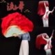 中国加长舞加大跳舞扇子长扇古典舞州秧胶绸流大红年歌真丝舞蹈扇