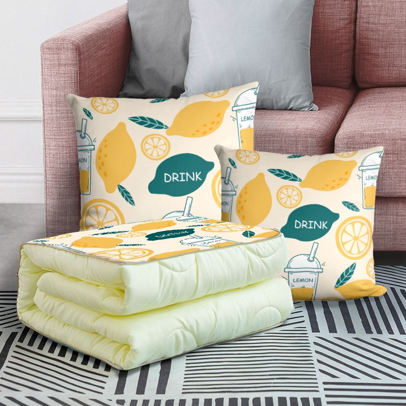 抱枕被子两用加厚空调毯子u午睡办公室枕头被汽车载靠枕折叠二合