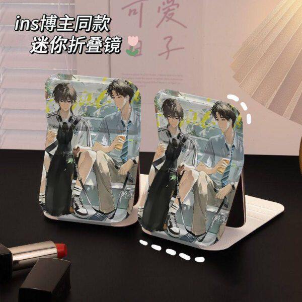 折叠化妆镜携我小镜子带女生周边办公室放随身桌面学生宿舍镜学等