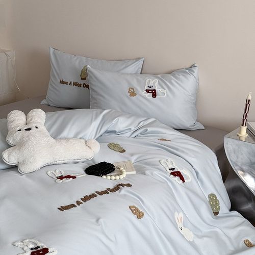 海门区圣米阁纺织品新款春夏卡通100S长绒棉四件套W加厚床单被套