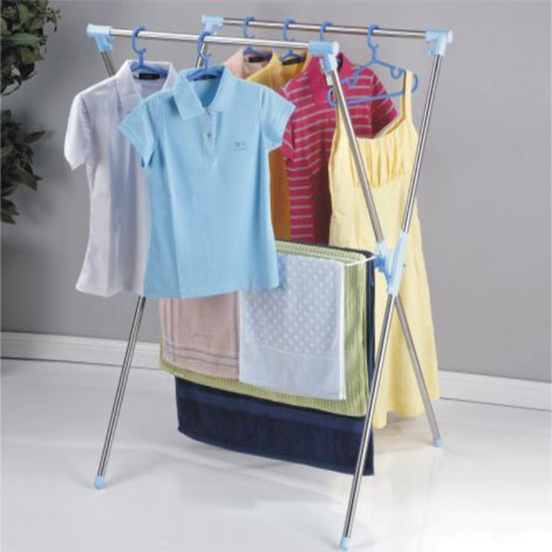 美家真善美衣g架X型 落地晒衣架 不锈钢挂衣架 晾衣架毛巾被褥晾