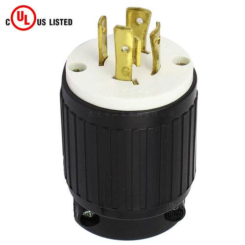 NEMA L16-20P 日规工业插头 四脚防松脱插头 20A480V不脱落插头