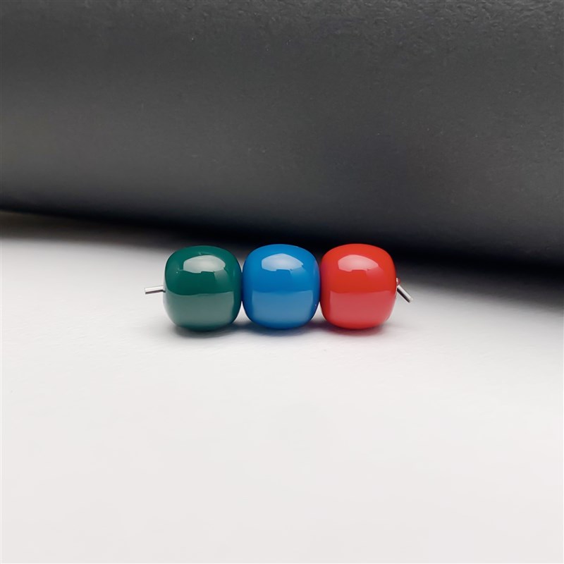 雪巴琉璃珠老型红绿灯桶珠腰珠星月F配饰松石南红蜜蜡 西藏老料器