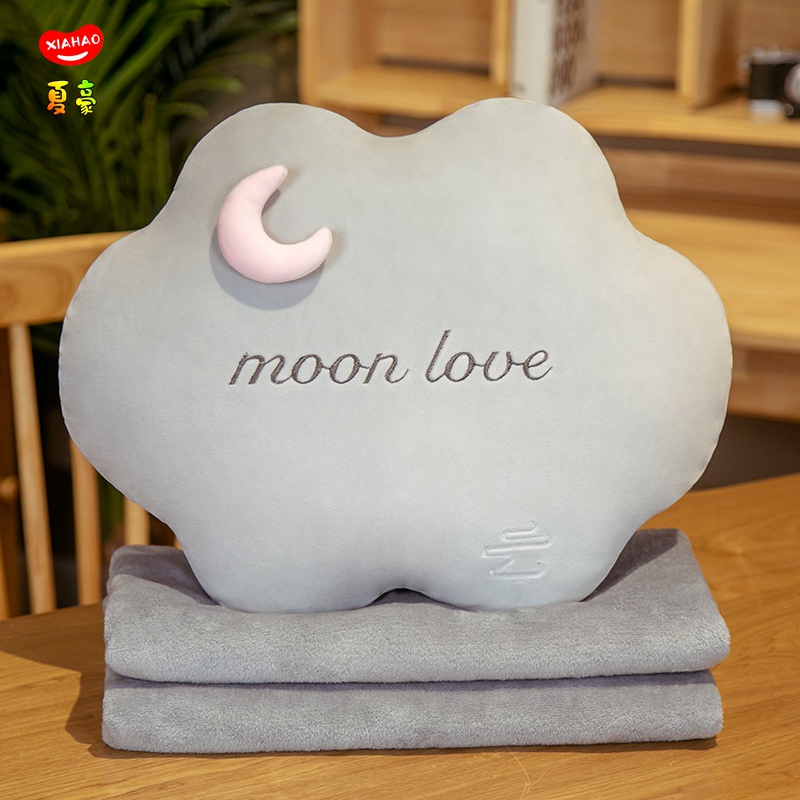 云朵抱枕被子两用可拆洗办t公室毯子二合一汽车用空调毯午睡小枕