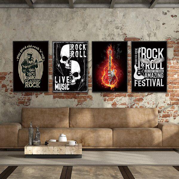 工业风酒吧摇个性创意铆钉壁饰墙面墙饰布艺挂布墙壁挂画滚工作室