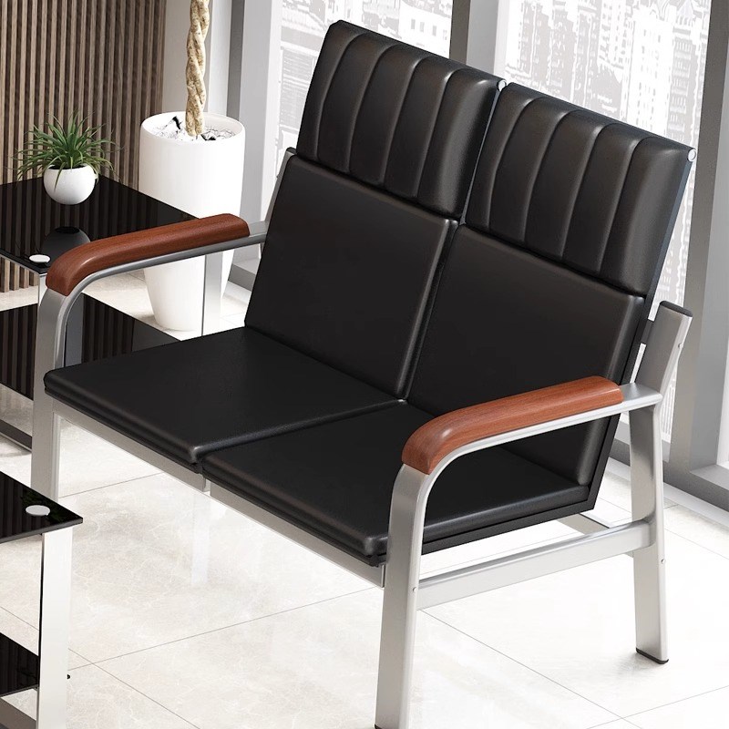 办公沙发茶几组合简约现s代接待室商务休闲简易铁架三位办公室沙