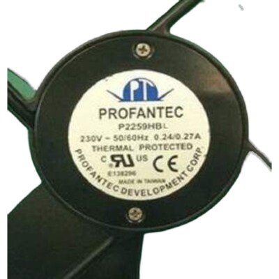 全新台湾PROFANTEC P2259HBL 25489 254*89MM 230V电控柜风扇