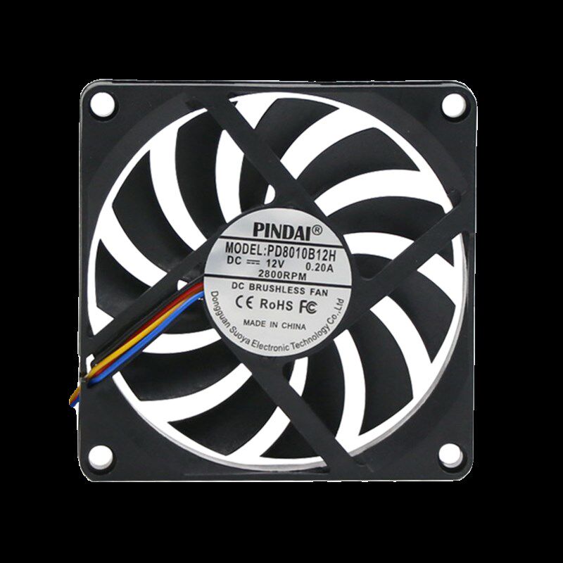 超薄双滚珠8010 8CM厘米5V/12V/24V温控4P电脑机箱CPU散热小风扇